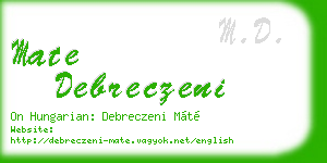 mate debreczeni business card